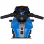 Детский мотоцикл M 3832 L-2-4: 20W, MP3, кожа - ЧЕРНО-СИНИЙ