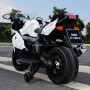 Детский мотоцикл BMW M 3636 EL-1: 12V, 45W, EVA, кожа - БЕЛЫЙ