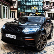 Детский электромобиль Land Rover M 3892 EBLR-2: 2.4G. EVA-колеса, Кожа - ЧЕРНЫЙ