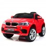 Детский электромобиль BMW X6M JJ 2199 EBLR-3: 70W, 7 км/ч, 2.4G. EVA-колеса, Кожа - КРАСНЫЙ