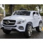 Детский электромобиль Mercedes M 3829 EBLR-1: 2.4G, EVA, 7 км/ч, кожа - БЕЛЫЙ
