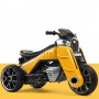 Детский мотоцикл M 4113 EL-6: 50W, EVA-колеса, USB/SD/Mp3, кожа - ЖЕЛТЫЙ