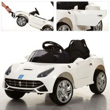 Детский электромобиль FERRARI M 3176 EBLR-1: 2.4G. EVA-колеса, Кожа, 50W - БЕЛЫЙ (6939218526)