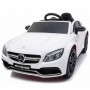 Детский электромобиль M 4010 EBLR-1 (Mercedes C63S): 90W, 7 км/ч, EVA, кожа - БЕЛЫЙ