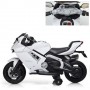 Детский мотоцикл Lamborghini M 3637 EL-1: 12V, 45W, EVA, кожа - БЕЛЫЙ