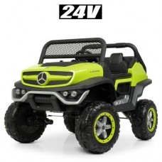 Детский электромобиль M 4133 EBLR-5(24V): 90W, 24V 7A, 2.4G, EVA, кожа - ЗЕЛЕНЫЙ