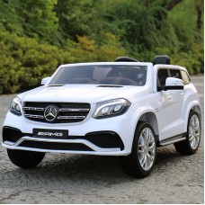 Детский электромобиль Mercedes M (MP4) 3565 EBLR-1: 2xМеста, 4x35W, 12V 14A, EVA, кожа - БЕЛЫЙ