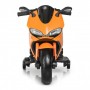 Детский мотоцикл M 4104 EL-7: 50W, EVA-колеса, USB/SD/Mp3, кожа - ОРАНЖЕВЫЙ
