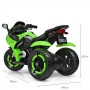 Детский мотоцикл BMW M 3683 L-5: 12V, 50W, 3-5 км/ч, USB/SD, кожа - ЗЕЛЕНЫЙ