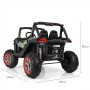 Детский электромобиль GRIZZLY XM 603: 4x4, EVA, 1x12V 10A, USB. Эко-кожа - ХАКИ (M 3602 EBLRS-18)
