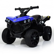 Детский квадроцикл M 3638 EL-4: EVA, кожа, 5 км/ч, свет фар - СИНИЙ