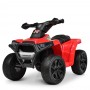 Детский квадроцикл M 4207 EL-3: 4 км/ч, 25W, 1 аккум. 6V7, EVA - КРАСНЫЙ