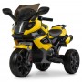 Детский мотоцикл M 3986 EL-6: EVA, 40W, 5 км/ч, USB/SD, кожа - ЖЕЛТЫЙ