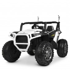 Детский электромобиль джип Buggy M 4248 EBLR-1: MP3, EVA, 5 км/ч, кожа- БЕЛЫЙ