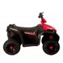 Детский квадроцикл M 4131 EL-3: 5 км/ч, 40W, 1 аккум. 6V4, EVA. кожа - ЧЕРНО-КРАСНЫЙ