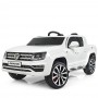 Детский двухместный электромобиль Volkswagen M 3894 EBLR-1: 4x4, 7 км/ч, EVA, кожа - БЕЛЫЙ
