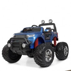 Детский электромобиль Bambi M 4273 ELS-4(24V): 24V7A, 70W, EVA-колеса, кожа - СИНИЙ