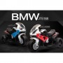 Детский мотоцикл  BMW JT 5188 L-4: 6V, кожаное сиденье - СИНЕ-БЕЛЫЙ