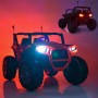 Детский электромобиль джип Buggy M 4248 EBLR-2-3(24V): MP3, EVA, 12 км/ч, кожа - ЧЕРНО-КРАСНЫЙ
