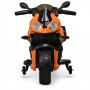 Детский мотоцикл M 4080 EL-7: 20W, колёса Eva, кожа - ОРАНЖЕВЫЙ