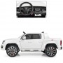 Детский двухместный электромобиль Volkswagen M 3894 EBLR-1: 4x4, 7 км/ч, EVA, кожа - БЕЛЫЙ