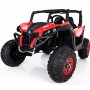 Детский электромобиль GRIZZLY  XM 603: 4x4, EVA, 1x12V 10A, USB. Эко-кожа - КРАСНЫЙ (M 3602 EBLR-3)
