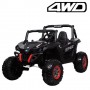Детский электромобиль GRIZZLY XM 603: 4x4, EVA, 1x12V 10A, USB. Эко-кожа - ЧЕРНЫЙ (M 3602 EBLR-2)