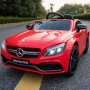 Детский электромобиль M 4010 EBLR-3 (Mercedes C63S): 90W, 7 км/ч, EVA, кожа - КРАСНЫЙ