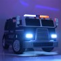 Детский двухместный электромобиль M 3828 EBLR-2 Полиция: 7км/ч, 4 мотора, 12V 10A, EVA-колеса, КОЖА - ЧЕРНЫЙ