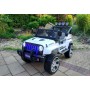 Детский электромобиль Jeep M 3237 EBLR-1: 12V 14A, 4x4, 8 км/ч, EVA, Кожа, 2.4G - БЕЛЫЙ