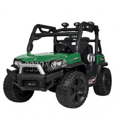 Детский электромобиль джип Buggy M 4269 EBLR-5: MP3, EVA, 4x25W, кожа- ЗЕЛЕНЫЙ