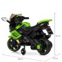 Детский мотоцикл M 4116 EL-5: 25W, кожа - ЗЕЛЕНЫЙ