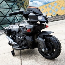 Детский мотоцикл M 3832 LS-2: 20W, MP3, кожа - ЧЕРНЫЙ (ПОКРАСКА)