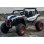 Детский электромобиль GRIZZLY XM 603: 4x4, EVA, 1x12V 10A, USB. Эко-кожа - БЕЛЫЙ (M 3602 EBLR-1)