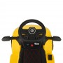 Детская электромашина-толокар Bambi  M 3591 L-6: кожа, родительская ручка - ЖЕЛТАЯ