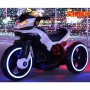 Детский мотоцикл M 3927-1: 50W, USB/MP3, подсветка колес - БЕЛЫЙ