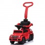 Детская машина-толокар Mercedes M 3853 EL-3: EVA, кожа, родительская ручка - КРАСНЫЙ