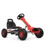 Детский карт Bambi M 4037-3 педальный, ручной тормоз, надувные колеса, КРАСНЫЙ