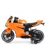 Детский мотоцикл M 4104 ELS-7: 50W, EVA-колеса, USB/SD/Mp3, кожа - ОРАНЖЕВЫЙ