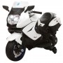 Детский мотоцикл BMW M 3208 EL-1: кожа, EVA-колеса, 12V, 70W, 6 км/ч - БЕЛЫЙ