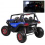 Детский электромобиль GRIZZLY XM 603: 2x75W, EVA, 2x12V 7A, USB. Эко-кожа - СИНИЙ (M 3602 EBLR-4 24V)