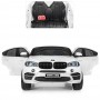 Детский двухместный электромобиль BMW X6M JJ 2168-1: 9 км/ч, 2.4G. EVA-колеса, Кожа - БЕЛЫЙ