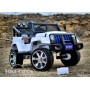 Детский электромобиль Jeep M 3237 EBLR-1: 12V 14A, 4x4, 8 км/ч, EVA, Кожа, 2.4G - БЕЛЫЙ