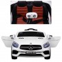 Детский электромобиль Mercedes M 3583 EBLR-1: 2xМеста, 2x35W, 12V7A, EVA, кожа - БЕЛЫЙ