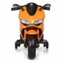 Детский мотоцикл M 4104 ELS-7: 50W, EVA-колеса, USB/SD/Mp3, кожа - ОРАНЖЕВЫЙ