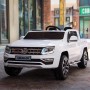 Детский двухместный электромобиль Volkswagen M 3894 EBLR-1: 4x4, 7 км/ч, EVA, кожа - БЕЛЫЙ