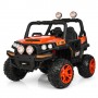 Детский электромобиль M 3825 EBLR-7: 4x4, EVA, 12V 10A, USB. Эко-кожа - ОРАНЖЕВЫЙ