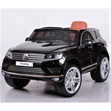 Детский электромобиль Volkswagen Touareg KD666: 70W, кожа, EVA, 8 км/ч - ЧЕРНЫЙ (ПОКРАСКА)