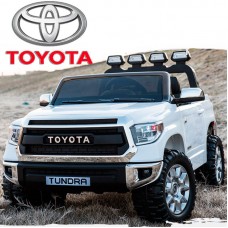 Детский электромобиль TOYOTA Tundra JJ2255 EBLR-1: 24V7A, 12 км/ч, EVA-колеса, кожа - БЕЛЫЙ