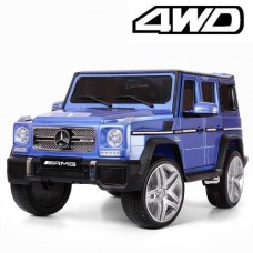 Детский электромобиль M 3567 EBLRS-4 4WD (Mercedes G65 VIP): 4x4, 180W, 8 км/ч, EVA, кожа - СИНИЙ (ПОКРАСКА)